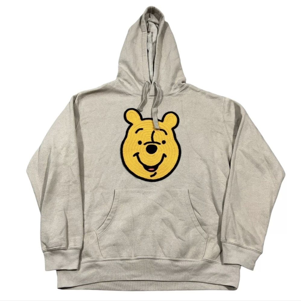 Disney Winnie The Pooh Women's Soft Long Sleeve Hoodie Embroidered Large